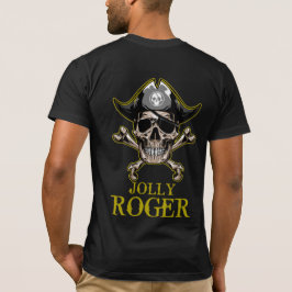 Pirate thema Partij Volwassen schedel GOUD JOLLY R T-shirt