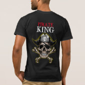 Pirate thema Partij Volwassen Schedel KING T-shirt (Achterkant)