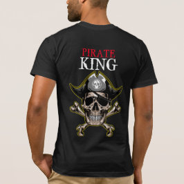Pirate thema Partij Volwassen Schedel KING T-shirt