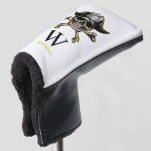 Pirate thema Partij Volwassen schedel Monogram Golfheadcover (3/4 voorkant)