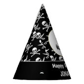 Pirate thema Partij Volwassen Schedel. NAUTISCH Feesthoedjes (Links)