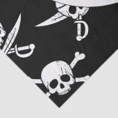 Pirate thema Partij Volwassen Schedel. NAUTISCH Tissuepapier (Detail)