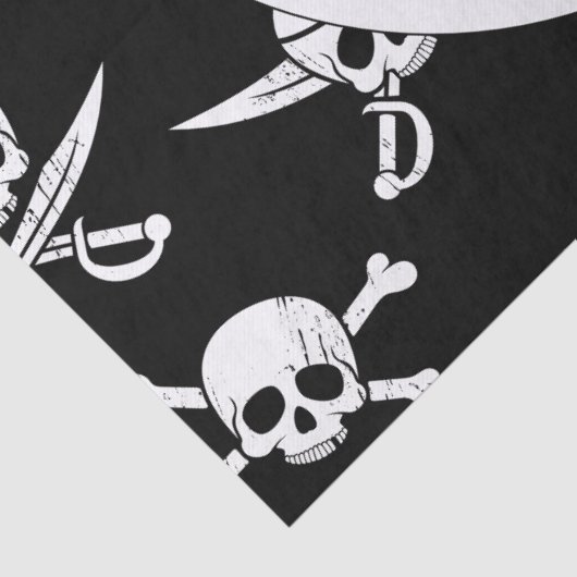 Pirate thema Partij Volwassen Schedel. NAUTISCH Tissuepapier (Detail)