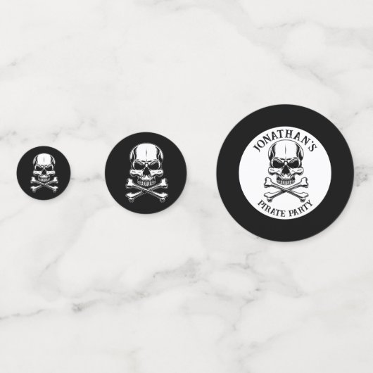 Pirate thema Partij Volwassen Schepen Schedel Confetti (Achterkanten)