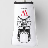 Pirate thema Partij Volwassen schepen Schedel Mono Golfheadcover (Draai 90)