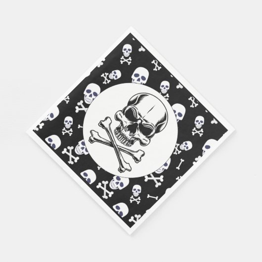 Pirate thema partij volwassen schepen schedels servet (Hoek)