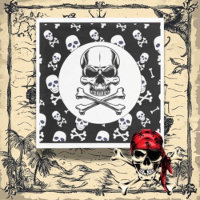 Pirate thema partij volwassen schepen schedels