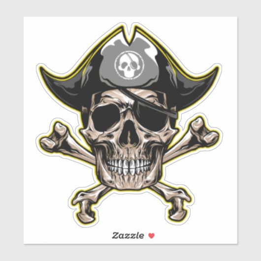 pirate thema party adult Cross Botten Sticker (Vel)
