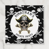 Pirate thema Party Adult Skull Gift Label (Achterkant)