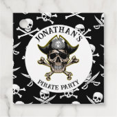 Pirate thema Party Adult Skull Gift Label (Voorkant)