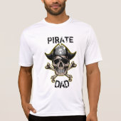 Pirate thema Party Volwassen schedel Cross Botten T-shirt (Voorkant)
