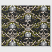 Pirate thema Party volwassen schedels Cadeaupapier (Vlak)