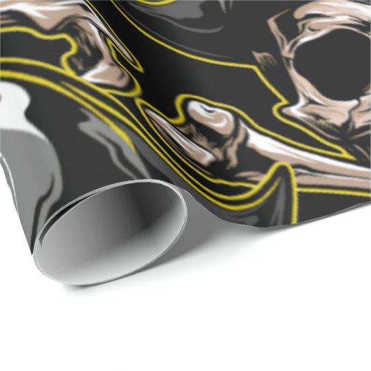 Pirate thema Party volwassen schedels Cadeaupapier (Rol Hoek)