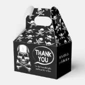 Pirate thema Party Volwassen Schip Schedel Zwart Bedankdoosjes (Voorkant Zijde)