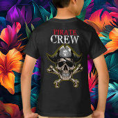 Pirate thema Party Volwassen sKULL Crew2 T-shirt