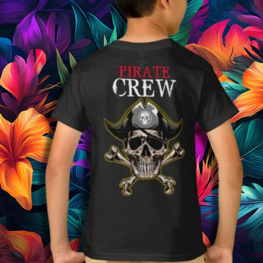 Pirate thema Party Volwassen sKULL Crew2 T-shirt