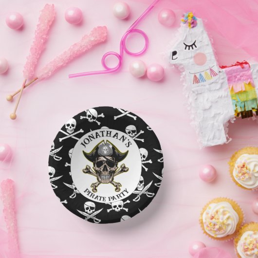 Pirate thema Party Volwassen Skull.Cross Botten Papieren Kommen (Feest)