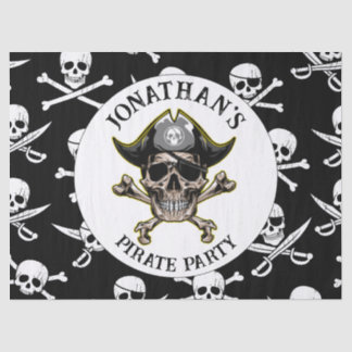 Pirate thema Party Volwassen Skull.Cross Botten Tissuepapier