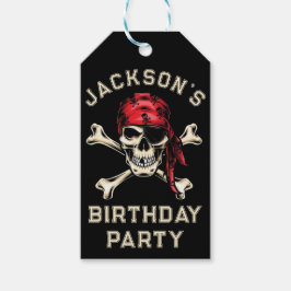 Pirate thema Party Volwassen Zoute Pirate Skull Zw Cadeaulabel