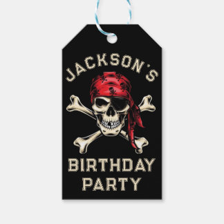 Pirate thema Party Volwassen Zoute Pirate Skull Zw Cadeaulabel