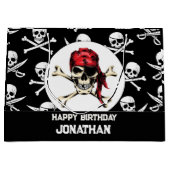 Pirate thema Party Volwassen Zoute Piraten Schedel Groot Cadeauzakje (Voorkant)