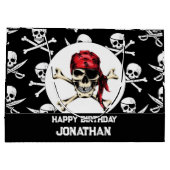 Pirate thema Party Volwassen Zoute Piraten Schedel Groot Cadeauzakje (Achterkant)