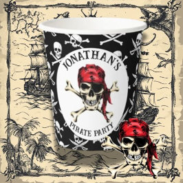 Pirate thema Party Volwassen zoute schedel Papieren Bekers