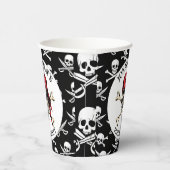 Pirate thema Party Volwassen zoute schedel Papieren Bekers (Rechts)