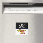 Pirate Thema: Schone Vuile Vaatwasser magneet (Insitu (Vaatwasser))