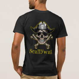 Pirate thema SKULL Crossbones Scallywag T-Shirt