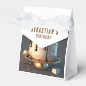 Pirate thema taart verjaardag bedankdoosjes (Voorkant Zijde)