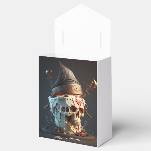 Pirate thema taart verjaardag bedankdoosjes (Geopend)