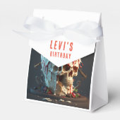 Pirate thema taart verjaardag bedankdoosjes (Voorkant Zijde)