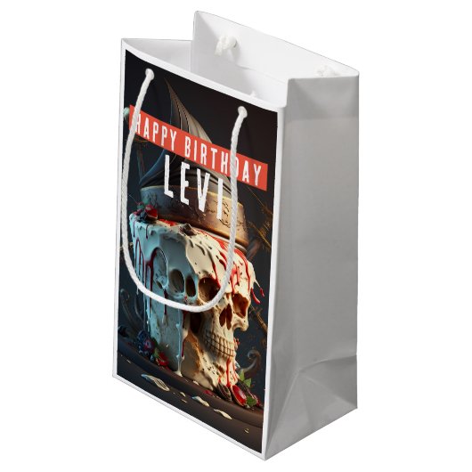 Pirate thema verjaardag klein cadeauzakje (Achterkant Gekanteld)