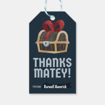 Pirate Thema Verjaardagscadeau Label