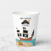 Pirate Thema Verjaardagsfeest Papieren Bekers (Achterkant)
