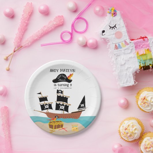Pirate Thema Verjaardagsfeest Papieren Bordje (Feest)