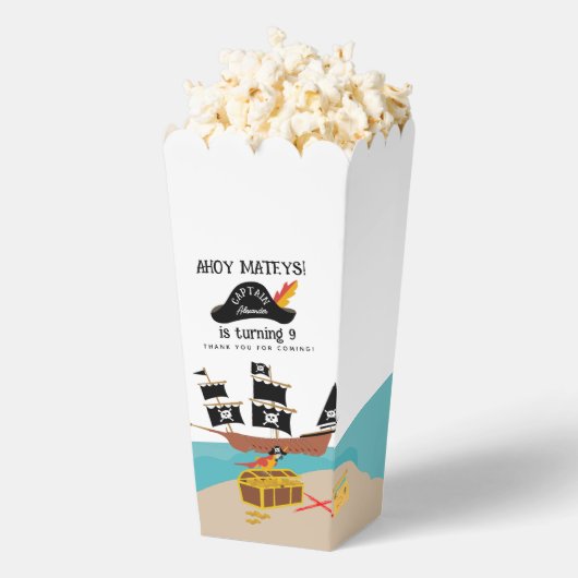 Pirate Thema Verjaardagsfeestje Dank u Bedankdoosjes (Popped)