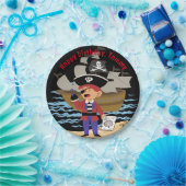 Pirate themated paper bord / schedel & kruisgraten (Feest)