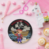 Pirate themated paper bord / schedel & kruisgraten (Feest)