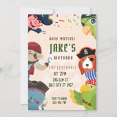 Pirate Theme Birthday Invitation Kaart (Voorkant)