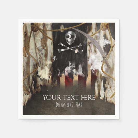 Pirate Theme Birthday of Bachelor Party Servetten (Voorkant)