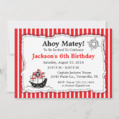 Pirate Theme Birthday Party Invitation Kaart (Voorkant)