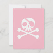 Pirate Theme Kapitein Girl Birthday Party Kaart (Achterkant)