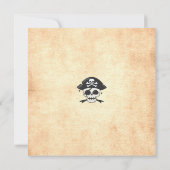Pirate Theme Treasure Kaart Verjaardagsfeest (Achterkant)