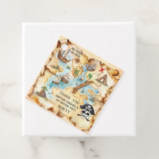 Pirate Theme Treasure Kaart Verjaardagsfeest Bedankjes Labels (In situ)