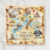 Pirate Theme Treasure Kaart Verjaardagsfeest Bedankjes Labels (Voorkant)