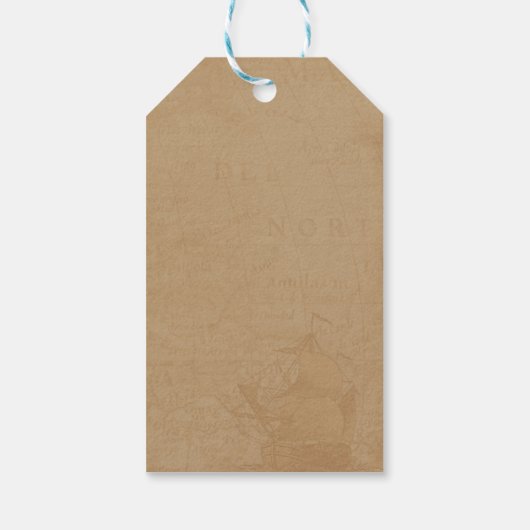 Pirate Theme Verjaardag Dank u Cadeau Label Cadeaulabel (Achterkant)