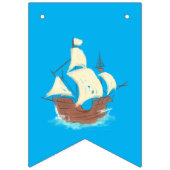 Pirate themed pret bunting / schedel & kruisbotten vlaggetjes (Tweede vlag)