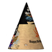 Pirate themed pret pet schedel & kruisgraten feesthoedjes (Links)